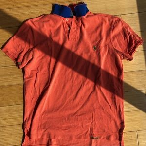 Polo Ralph Lauren Distressed Polo, Two-Tone Collar